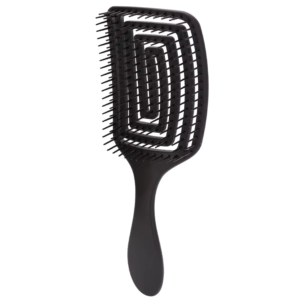 brosse a cheveux spirale noire