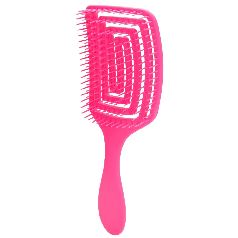 brosse a cheveux spirale rose