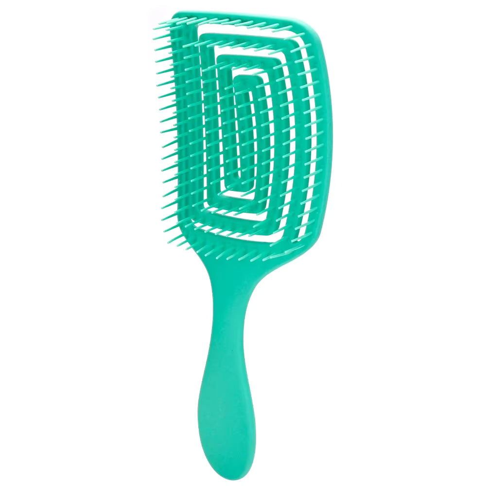 brosse a cheveux spirale vert