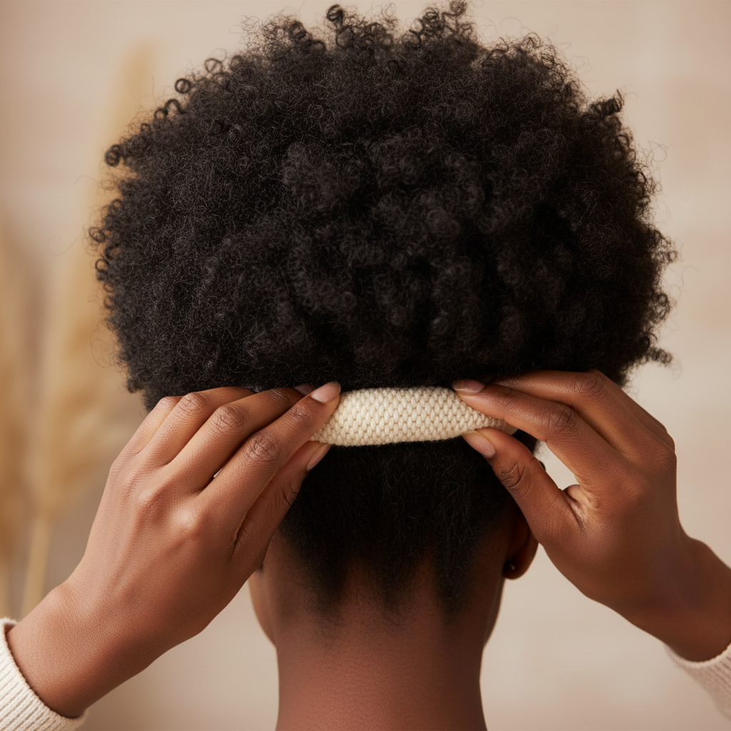 cheveux afro puff confort Elastique cheveux Longue Tenue
