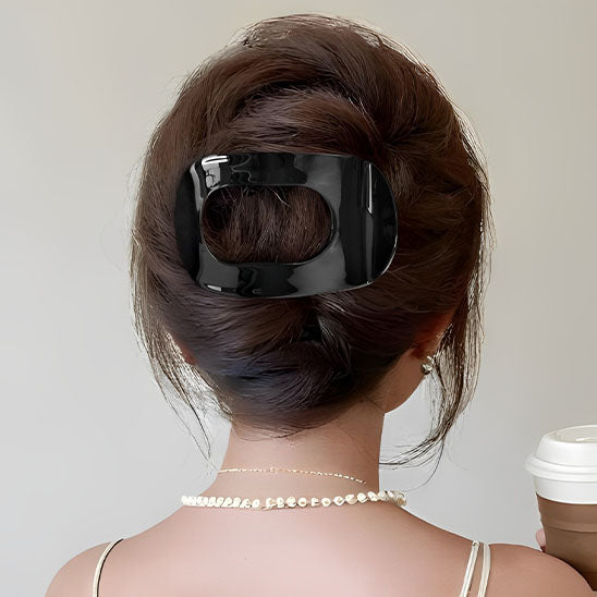 coiffure simple sophistiquer pince a cheveux ronde