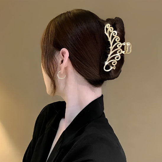confort simplicité pince a cheveux forme paon