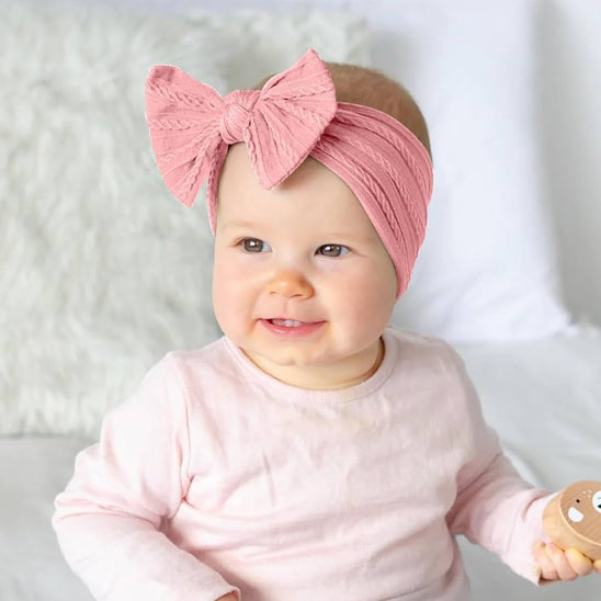 confort sourire bandeau bébé fille noeud mignon