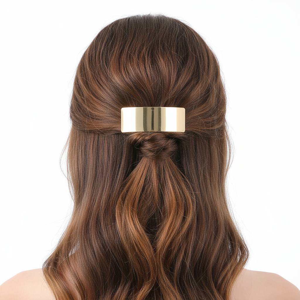 demi-queue cheval barrette cheveux femme Intemporelle