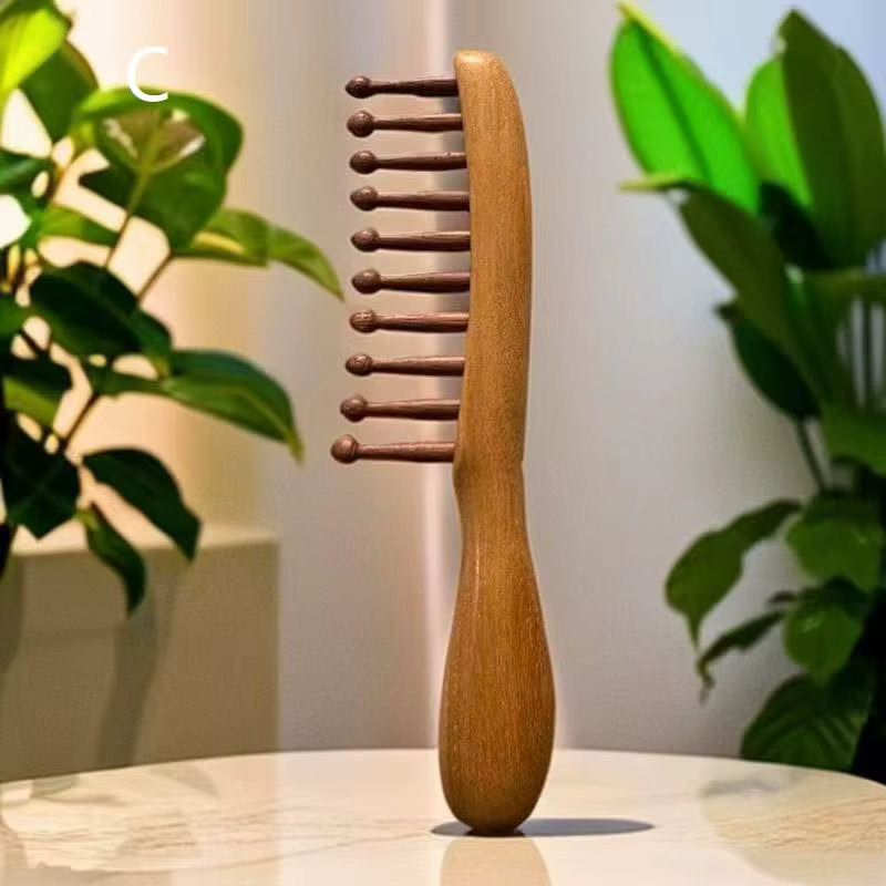 dents lisses polies bois naturel peigne Sérénité