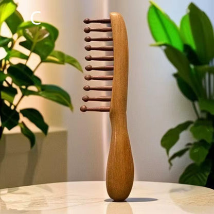 dents lisses polies bois naturel peigne Sérénité