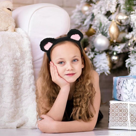 douceur cheveux longue journee serre tête Kawaii Ours