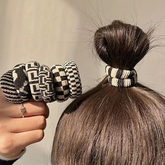 forme géométrique Elastique cheveux Monochrome Anti-casse