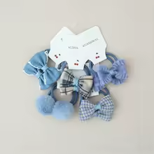 Élastique Cheveux - Fille Nœud Fantaisie™ — Lot de 10