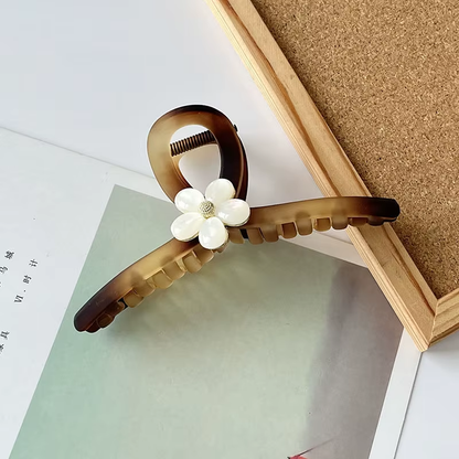 Pince à Cheveux - Fleur Blanche™