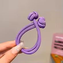 Élastique Cheveux Nœud Plissé™ – Pastel