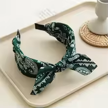 Serre-Tête Élégant Paisley vert
