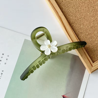 Pince à Cheveux - Fleur Blanche™