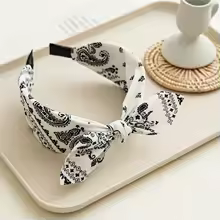 Serre-Tête Élégant Paisley blanc