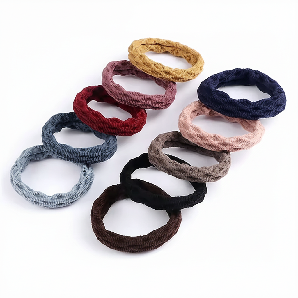 Élastiques cheveux durables EcoStyle Diamond multicolore lot de 10
