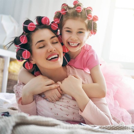 joie mère fille confort Bigoudis mousse douce sans chaleur 