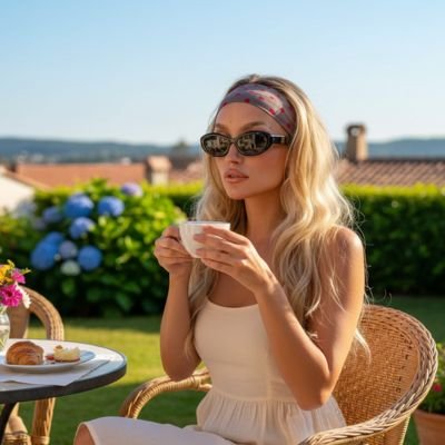 moment apaisant avec Bandeau cheveux pois Elegant  