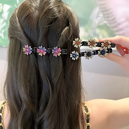 pince a cheveux a trois fleurs floral