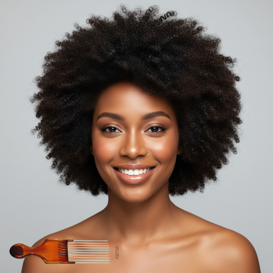 Résultat boucles afro saines avec peigne AfroGlide 